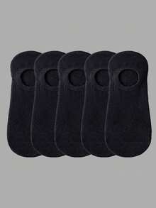 1/6 双装女士吸湿排汗短袜，黑色，织物材质，运动袜，柔软女士踝袜，日常穿着袜 - 黑色 - 查看 16