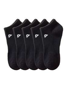 20/15/12/10/5/3/1 双装舒适透气男士短袜，三角形装饰踝袜，隐形袜，双线防滑设计，白色/黑色，低帮袜，吸湿排汗，柔软透气，适合商务、休闲、居家、运动、学院风等场合，四季皆宜，颜色随机发货 - 彩色 - 查看 14