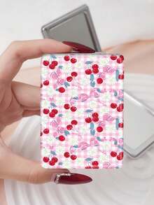 1pc Y2K Style Cute Compact Folding Makeup Mirror, Lightweight & Portable, Durable PU Leather, Suitable For Various Occasions Like Travel, Party, Work, School, Suitable For All Ages - Multicolor - View 14