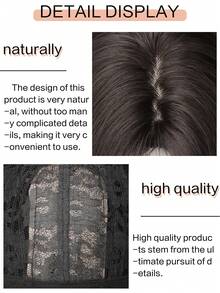 24-Inch Women's Elegant Black-Brown Long Curly Wig, Suitable For Females, Natural Wavy Rose Net Cap Heat-Resistant Synthetic Fiber Material, Great For Daily Wear And Halloween Parties - Multicolor - View 6