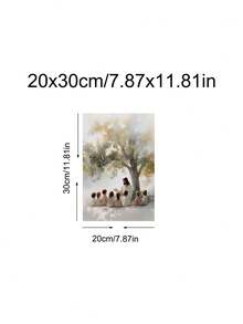 1 pièce Jésus enseignant aux enfants, paysage, art LDS, portrait aquarelle de Jésus-Christ, peinture de Jésus, décoration de maison chrétienne, art chrétien moderne pour la maison, cadeau idéal pour les amis, impression d'art pour la chambre à coucher, décoration de salon - Multicolore - Voir 14