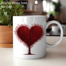 12pcs Types Of Heart Tree Stickers Valentine'S Day Themed Rub Ons UV DTF Transfer Stickers, With Vibrant Heart Tree Designs Art Stickers, Suitable For, Cups, Bottles DIY Furniture, Glass, Glassware, Bottles And Crafts (No Mug Included) - Multicolor - View 9