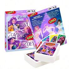 112pcs Kpop Demon Hunters Themed UNO Card Game + 8pcs Double-Sided LOMO Cards, Collectible Anime Character UNO Card Set, Suitable For Family And Friends Game Nights, Ideal Gift For Halloween, Christmas, Birthday Parties, Fun Card Game For Teens And Adults - Multicolor - View 4