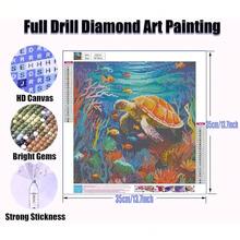 Dlylust Turtle Diamond Art Painting Kits For Adults - Full Drill Diamond Dots Paintings For Beginners, Round 5D Paint With Diamonds Pictures Gem Art Painting Kits DIY Crafts Kits 14x14inch - 海龜 - 查看 5