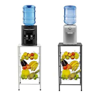 Fruteira de Chão Aço Resistente Não Requer Montagem Suporta Galão D'água e Micro-ondas Cozinha Copa