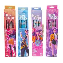 Mattel Witch Hunt 2B Pencil Set: Pink, Orange, Blue, Purple Four-Color Packaging Corresponding To Characters Such As Mira And Zoe. Each Box Contains 12 Pencils For Smooth Writing, With And Cool Girl Group Illustrations Printed On The Pen Body. It Is A Practical Stationery For Student Party Daily Practice And Drawing, And A Drawing Tool For Back To School Learning - Multicolor - View 5