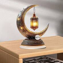 2D Plat, Temă Ramadan, Lună cu Decor de Bază, Logo Acrilic pentru Captarea Luminilor, Cel Mai Bun Cadou Decorațiune pentru Desktop, Decorațiune Dormitor, Decorațiune Grădină, Decorațiune Birou, Decorațiune Restaurant, Decorațiune Living, Decorațiune Bucătărie - Multicolor - Vizualizare 7