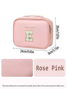 大容量防水粉色旅行化妆包,多层可拆卸化妆包,双层旅行化妆包,便携式化妆品收纳包,化妆刷收纳包,通用便携式化妆必备品收纳包,整齐收纳化妆品,便携式手持化妆盒,旅行化妆洗漱包,实用礼品收纳包,拉链设计 - 彩色 - 查看 19