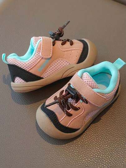 1 Pair Spring/Autumn New Baby Shoes, Girls' Sports Shoes, Boys' Breathable Running Shoes, Ultra-Light, Suitable For 1-3 Years Old Children Back To School Season