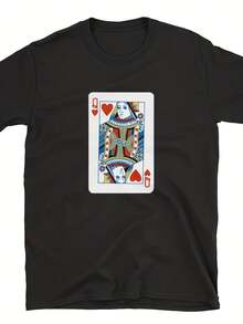 Queen Of Hearts T Shirt, Uni Adult Clothing, Shirt Designs, Gift Ideas - Style 22 - View 1