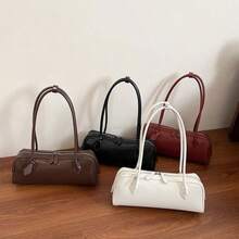 2026 New Women's Niche Design Shoulder Bag With Large Capacity Underarm Bag, Tote Bag, Clutch, Crossbody Bag Premium Elegant Long-Line Bag In Red, Black, And Coffee Brown Perfect For Vacation, Shopping, And Commuting - 黑色 - 查看 10