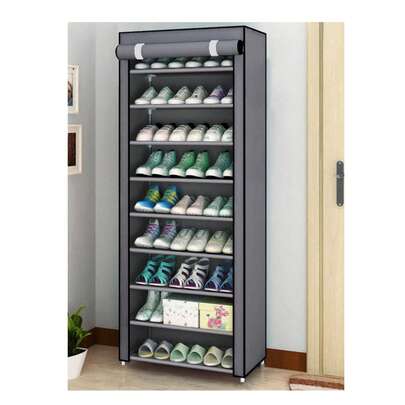 1 chiếc kệ giày nhiều tầng bằng vải không dệt, không cần lắp đặt, tiết kiệm không gian, thích hợp cho lối vào ký túc xá.