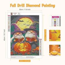 GHHKUD Diamond Painting Kits Halloween Gno 1mes For Adults, DIY 5D Diamond Painting, Full Drill Pumpkins Diamond Art Kits Art Pictures For Relaxation Gifts Home Wall Decor 30x40cm - 萬聖節 - 查看 3