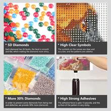 Cat Diamond Painting Kit For Adults, 5D Forest Cat Diamond Art For Beginners - DIY Full Diamond Dot Gem Art Painting, Suitable Gifts And Home Wall Decoration Crafts, 12x12Inch - 六類線 - 查看 6
