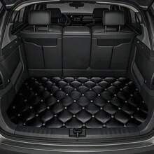 1pc Black Diamond Patterned Trunk Mat - Durable Polyester Floor Liner,  And Practical, Suitable For Daily Travel, Lifting, And Secure Cargo Storage, Car Trunk Mat, Vehicle Interior Accessory, Christmas Gift,Car Acessesories,Car Acessesories Women - 1pc - 查看 2