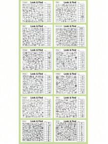 寻找隐藏图画书，铅笔画，互动搜索绘画活动书，精美的捉迷藏主题页面（随机发送），趣味简单，培养绘画和动手能力，增强专注力和想象力，适合作为圣诞节、生日、派对、新年和其他节日派对礼物。 - 彩色 - 查看 9