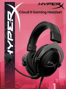 HyperX Headset Gaming Cloud II - Suara Surround Virtual 7.1, Driver 53mm, Mikrofon Peredam Kebisingan yang Dapat Dilepas, Bingkai Aluminium, Bantalan Telinga Busa Memori, Multi-Platform untuk PC dan Konsol Game - Hitam - View 11
