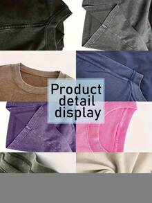 Casual Aki Metal   Vintage11 Washed T Shirt Men O-Neck Short Sleeve Tops Denji Makima Aki Kobeni Cotton Summer Tops - 黑色 - 查看 5