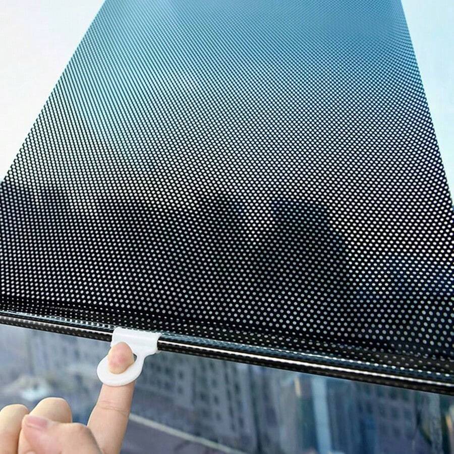 Persianas Enrollables Opacas Retractiles 68x125 Protección de Privacidad Total - Negro - Ver 1