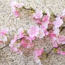 1 Piece/2 Pieces/3 Pieces, Artificial Cherry Blossoms, Peach Blossoms, 106 Cm Long, 4 Branches Per Plant, Artificial Plants, Green Artificial Plants, Polyester Fabric, Durable, Modern And Simple Style - Multicolor - View 11