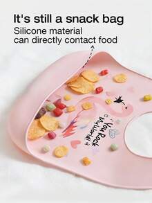 3pcs/2pcs/1pc Customized Baby Bibs, Soft Silicone, Adjustable, Easy To Clean, Comfortable, Flamingo, Love Messenger (Pigeon), Flower, Pattern Options, Suitable For Boys And Girls Personalized Gift, Valentine's Day Style, All Season - Multicolor - View 8