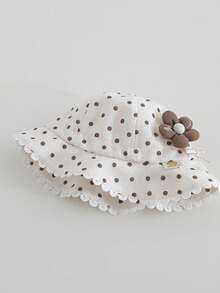 1pc Baby Sun Hat, Thin Fabric, Fashionable For Baby Girls, Suitable For Outdoor Use, Fits Ages 1-3 Years Old, Spring/Autumn - Little Flower Fisherman's Hat - View 11