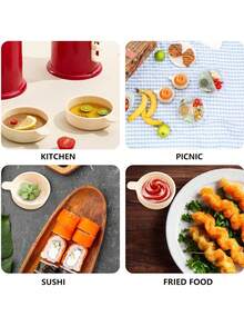 5个迷你蘸酱碗，3.15英寸小酱汁碟，时尚设计，适用于寿司、调味品、烧烤、番茄酱等。 - 彩色 - 查看 7