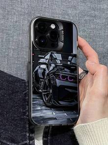 全新创意时尚IMD激光手机壳系列，黑色汽车搭配紫色灯光图案，经典混合材质，防震防滑，兼容 17/17Air/17Pro/17ProMax、16/16Plus/16ProMax、15、14、13、12、11系列，也适用于Galaxy S22、S23、S24、S25 Plus Ultra系列，是复活节礼物、圣诞节/万圣节装饰/生日礼物的理想之选，送给情侣、女朋友、男朋友、朋友或自己都非常合适。国际版，非国内版。 - 黑色 - 查看 1