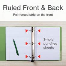 Oxford Reinforced Filler Paper, 8 X 10.5 Inch, Wide Rule, 3 Hole Punched, Lined Loose Leaf Paper For Ring Binders, 100 Sheets, White (1002098) - White - View 6