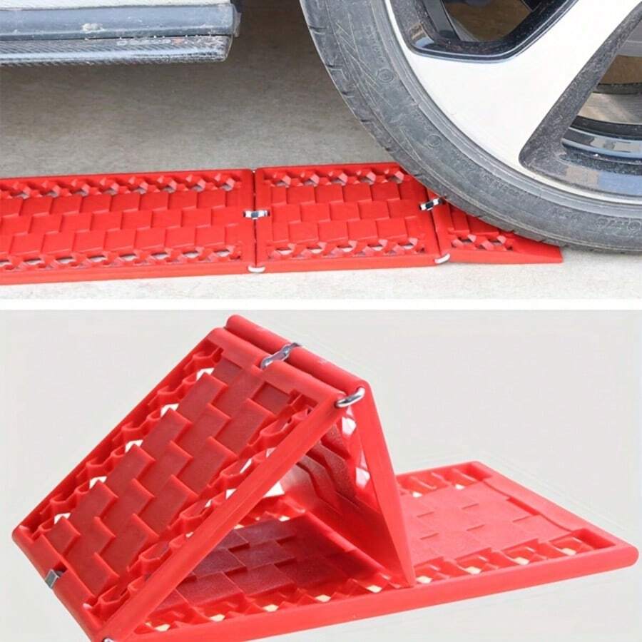 2pcs/Set Car Emergency Traction Mats - Anti-Slip Escape Boards For Snow, Mud And Road Trips