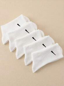 3双经典黑色、白色、灰色中筒袜，男女通用运动休闲复古风袜子，适合所有季节 - 彩色 - 查看 9