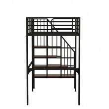 Barnsängramar, sänggavlar och fotgavlar - Svart + Metall och Trä + 90 cm * 200 cm - Visa 9