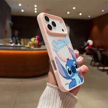 Disney Stitch Cartoon Print Phone Case, Compatible With IPhone17 Pro Max/17 Pro/17 Air/17/16/15/14/13/12/11/X/XS Pro/Pro Max Series. A Great Everyday Use And Gift. Also Suitable As A Christmas Stocking Gift For Your Girlfriend. - Màu xanh lam - Xem 8
