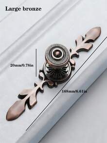 2pcs Rectangular Cabinet Handles, Simple Drawer Wardrobe Door Knobs, Single Hole With Plate, Retro European Style, Aluminum Alloy With Screws, Gold/Silver/Ivory Color - Multicolor - View 15