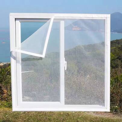 1pc Mosquito Nets For Window,Anti-Mosquito Window Screens,Mesh Anti Insect Air Tulle Invisible Black Fiberglass Mosquitoes And Flies,Simple Detachable Window Screen, No-Drill, Hook And Loop-Attached Screen Mesh