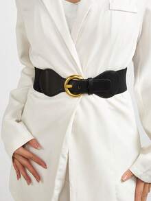 1条女士休闲弹力腰带，多功能束腰带，适用于西装、连衣裙，四季皆宜 - A - 查看 6