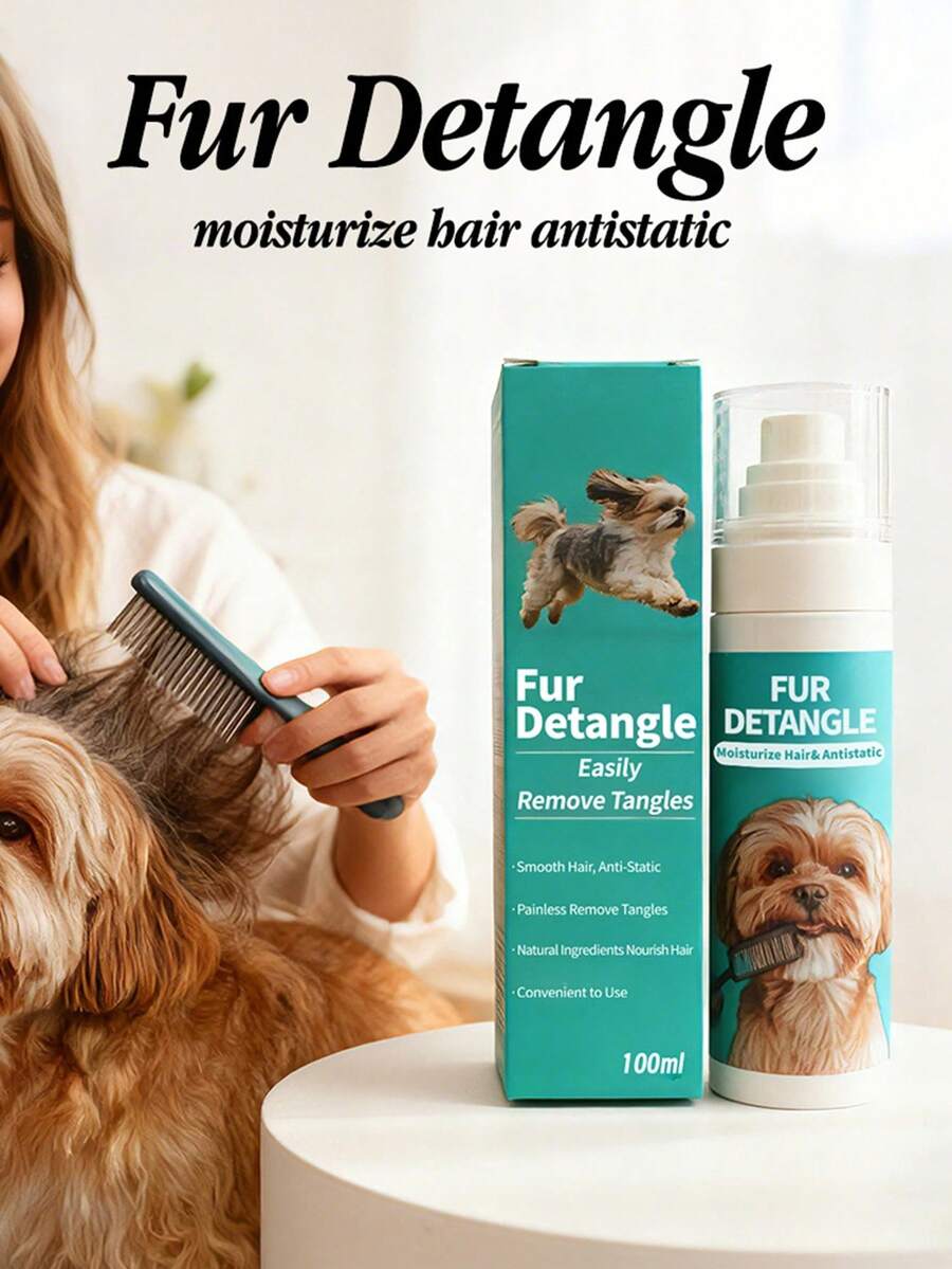 100毫升，宠物毛发柔软，护发，护发精油，护发喷雾，防静电，猫，狗，护发，喷雾型，易梳理，蓬松，宠物用品，猫妈妈喜欢，狗妈妈喜欢 - 1PC - 查看 1