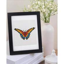 PeakLuv 12 Pcs Mini Diamond Painting Kits Butterfly, Small Diamond Art Kits For Adults, DIY Square Drill Butterfly Small Gem Art 1-Hour Painting For Home Desktop Decor, 6X7in - 蝴蝶2 - 查看 6