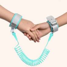 1pc Baby Anti-Lost Wrist Link Traction Rope With Key Lock, Safety Anti-Lost Spring Retractable Rope Wristband