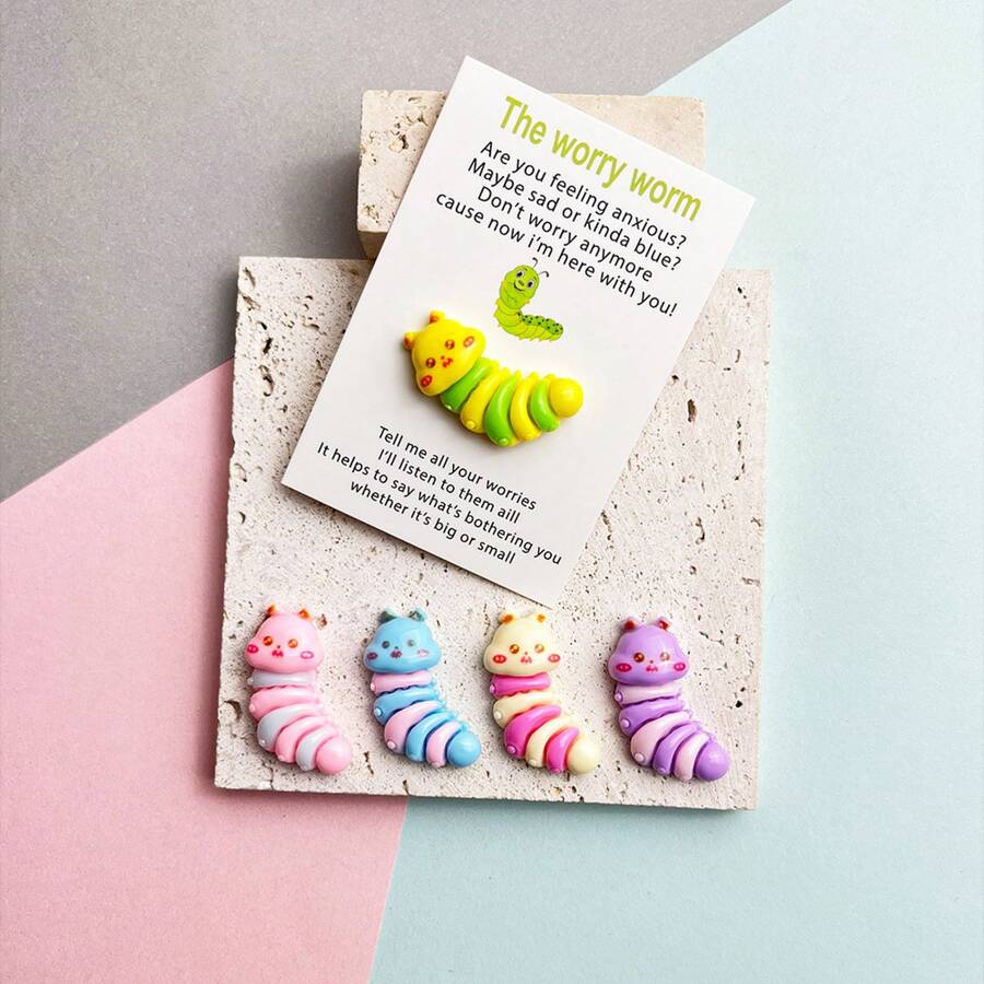 5 Sets Exquisite English Encouragement Pocket Hug Card Holiday Anxiety Relief Blessing Card Small Postcard Greeting Card - Pink - View 1