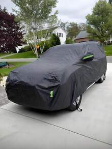 Bạt phủ xe SUV, Bạt phủ xe ngoài trời chống thấm nước, Bảo vệ toàn diện khỏi nắng, sương giá và tuyết, Thích hợp cho mùa đông, Phù hợp với xe SUV và các loại xe ngoài trời, Bảo vệ khỏi tuyết, mưa, tia UV và bụi bẩn - Bạt phủ toàn bộ ngoại thất xe cao cấp với dải phản quang và dây đai chống gió, Bạt phủ xe bằng polyester 190T màu đen, Chống thấm nước, Chống tia UV, Có dải phản quang bằng polyester, Quà tặng Ngày của Mẹ, Trang trí phòng ngủ, Sân vườn, Trang trí nhà bếp, Mùa hè, Bãi biển, Đồ dùng du lịch, Trang trí phòng, Mềm mại, Tốt nghiệp - màu đen - Xem 2