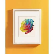 PeakLuv 12 Pcs Mini Diamond Art Kits Flowers, Plant Small Diamond Painting Kits For Adults Beginners, DIY Square Drill Flowers Small Gem Art 1-Hour Painting For Home Desktop Decor, 6X7in - 花朵2 - 查看 5