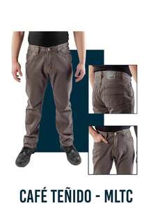 Pantalones Trabajo Hombre Vaqueros Rectos 2026 Primavera Otoño Multicolores Tallas 28-44 Pantalones Casuales Regalo para Él - CAFÉ TENIDO - Ver 5