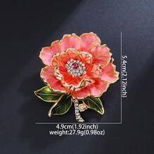 1 chiếc ghim cài áo bằng hợp kim kẽm in hình hoa mẫu đơn thanh lịch, phù hợp cho phụ nữ mặc hàng ngày, là phụ kiện sang trọng và lộng lẫy cho váy, áo khoác, khăn quàng cổ và túi xách. Thiết kế hoa mẫu đơn trang nhã và duyên dáng làm nổi bật vẻ thanh lịch và quý phái của người đeo, giống như ghim cài áo hoa mẫu đơn tinh tế hoặc ghim cài áo hoa mẫu đơn bằng gấm sang trọng, họa tiết tinh tế nhấn mạnh sự duyên dáng và quyến rũ của nữ tính, thậm chí khi kết hợp với các yếu tố như hoa mộc lan, tượng trưng cho sự chung thủy và che chở. - Hồng - Xem 9