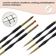 36PCS Nail Brush Set, Nail Tools, Including Nail Design Brushes, Nail Drawing Pens, Nail Brush Holders, Nail Files, Nail Art Pen Double Head, Nail Art Tools, For Home Salon Nail Design - Multicolor - View 4