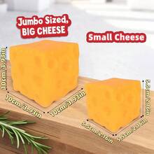 3pcs Squeeze Cheese - Extra Large Soft Squishy Cheese Blocks | Gag Gift, Adult Novelty Toys | 4.25" Giant Stress Ball | Adult Sensory Fidget Toys - Sunshine Entertainment