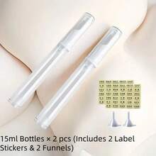 15ml Portable Leak-Proof Refillable Foundation Bottle, Flat Nozzle Design, Sterile Sealed, Convenient And Precise Application - Clear - View 9