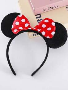 1pc Cute Cartoon Minnie Mouse Ear Headband, Glitter Daisy Duck Minnie Ear Headband, Disney Theme Park Decorative Headband, Suitable For Student Parties, Costume Parties, Role-Playing, Theme Parks And Other Occasions, Headband, Hair Accessory