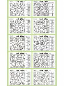 寻找隐藏图画书，铅笔画，互动搜索绘画活动书，精美的捉迷藏主题页面（随机发送），趣味简单，培养绘画和动手能力，增强专注力和想象力，适合作为圣诞节、生日、派对、新年和其他节日派对礼物。 - 彩色 - 查看 7