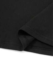 Women's Pure Cotton T-Shirt With Dog & Human High Five Heart Print, Classic Crew Neck Short Sleeve Tee, Casual Daily Top, S-5XL Sizes Available, Soft Breathable Fabric, Cute Animal Graphic Shirt For Dog Lovers, Black Basic Tee With Red Heart Detail, Regular Fit Summer Clothing - 黑色 - 查看 5